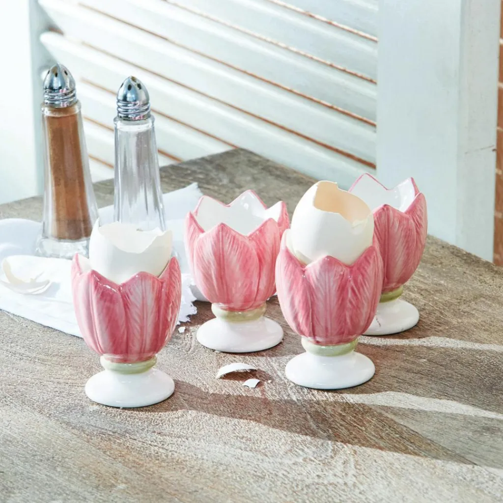 LOBERON Vaisselle|Vaisselle*Lot de 4 coquetiers Mireille
