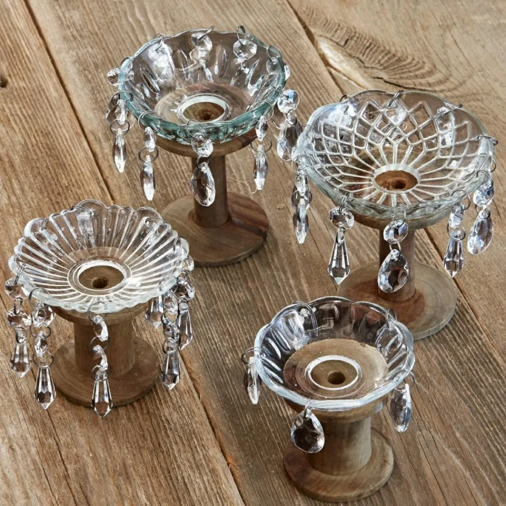 LOBERON Bougeoirs|Décoration*Lot de 4 coupelles à bougies Pontarion