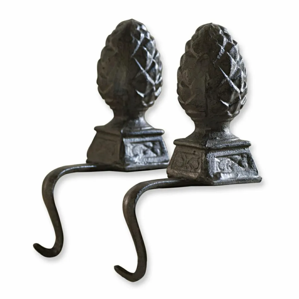 LOBERON Objets Décoratifs|Décoration*Lot de 2 crochets pomme de pin Lucielle