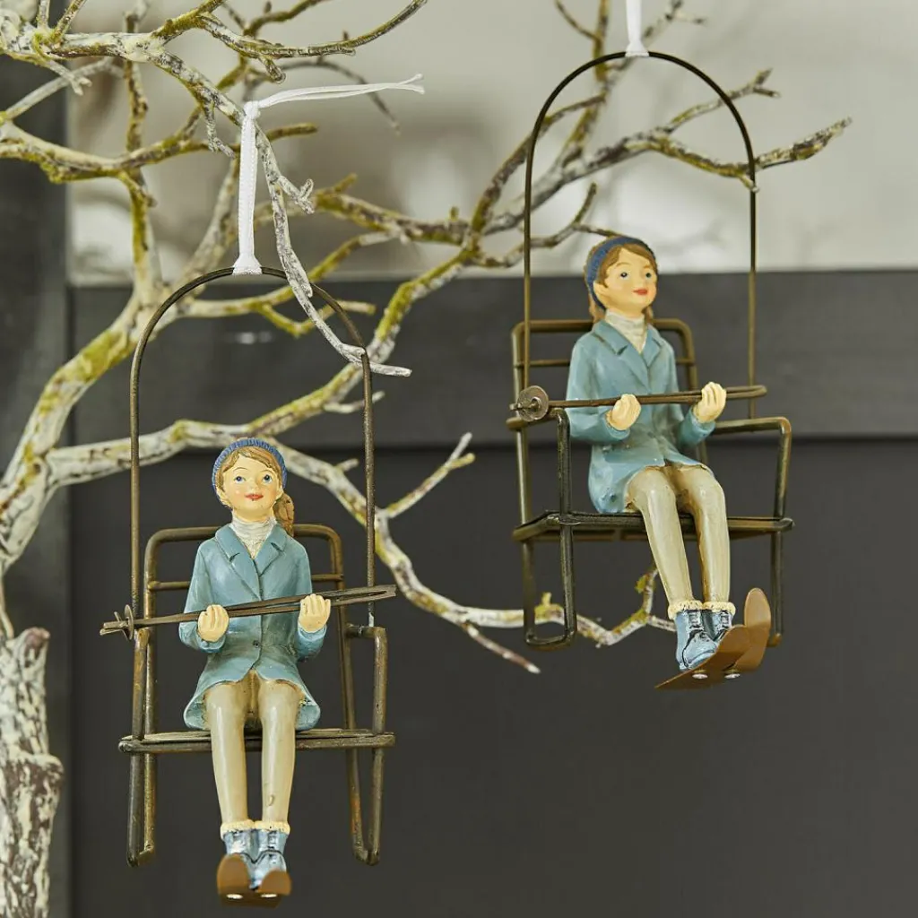 LOBERON Décorations Pour Le Sapin|Figurines De Noël*Lot de 2 décorations à suspendre Herveline