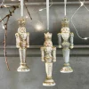 LOBERON Décorations Pour Le Sapin|Objets Décoratifs De Noël*Lot de 3 décorations à suspendre Niquel