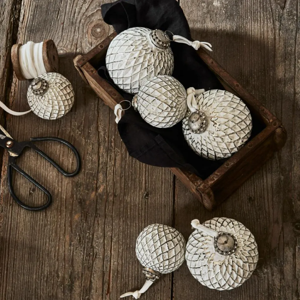 LOBERON Boules De Noël*Lot de 6 décorations de Noël Maélys