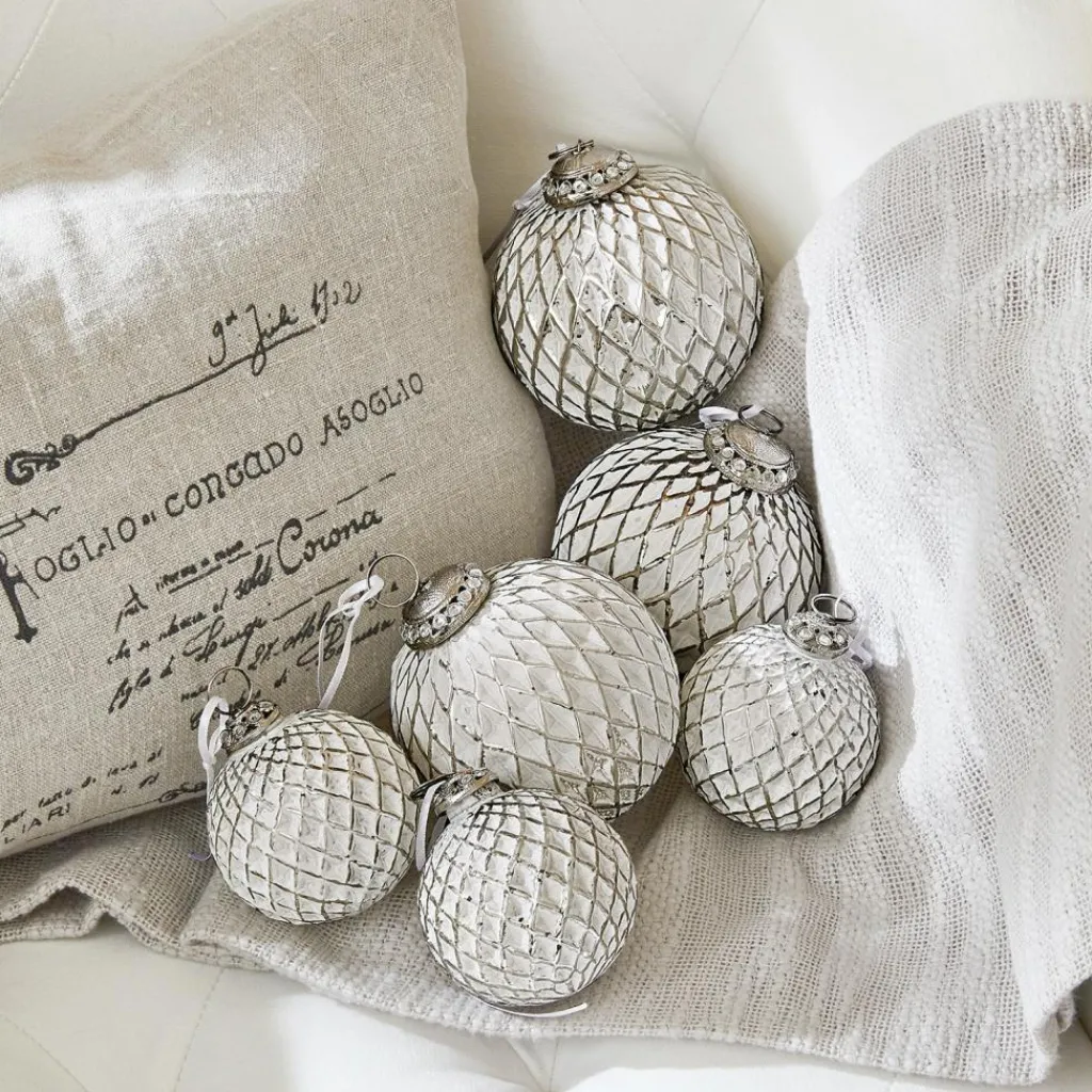 LOBERON Boules De Noël*Lot de 6 décorations de Noël Maélys