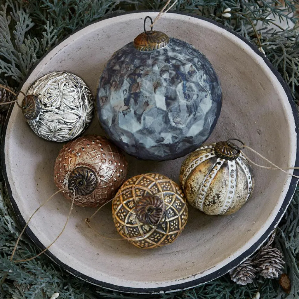LOBERON Boules De Noël*Lot de 5 décorations de Noël Jilian