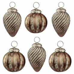 LOBERON Boules De Noël*Lot de 6 décorations de Noël Miras
