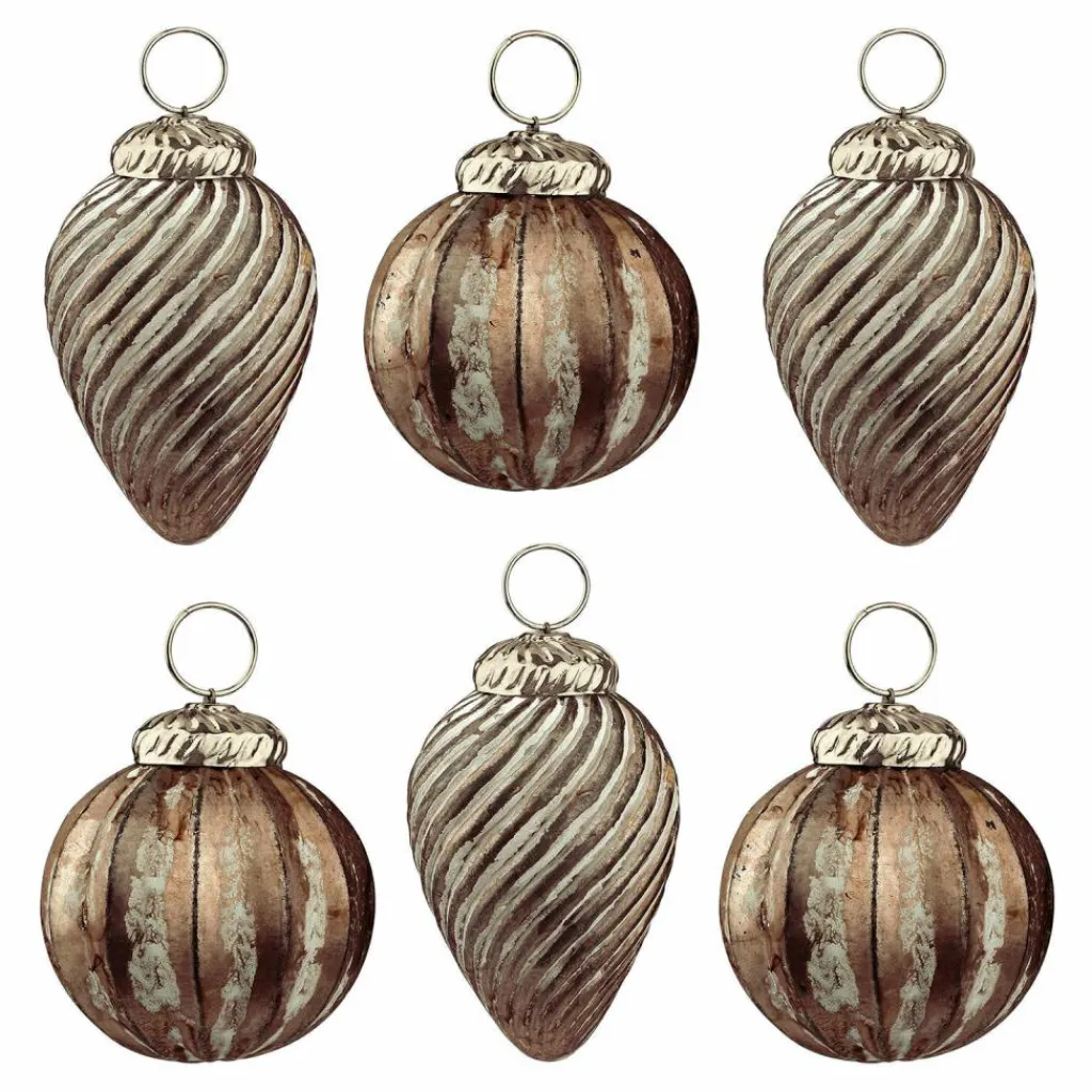 LOBERON Boules De Noël*Lot de 6 décorations de Noël Miras