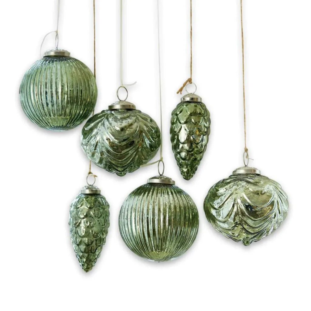 LOBERON Boules De Noël*Lot de 6 décorations de Noël Silverhill