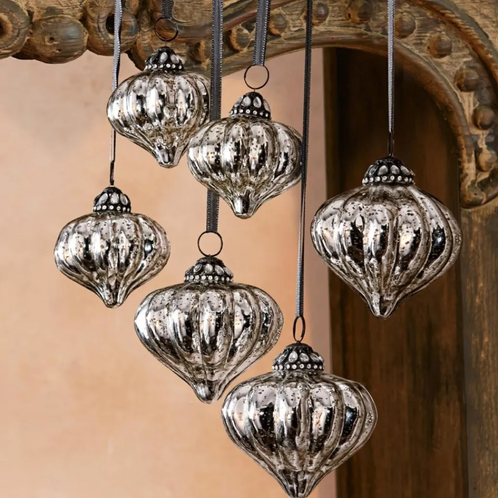LOBERON Boules De Noël*Lot de 6 décorations de Noël Lauranne