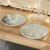 LOBERON Décorations De Table De Noël*Lot de 2 dessous de verres Angeloi