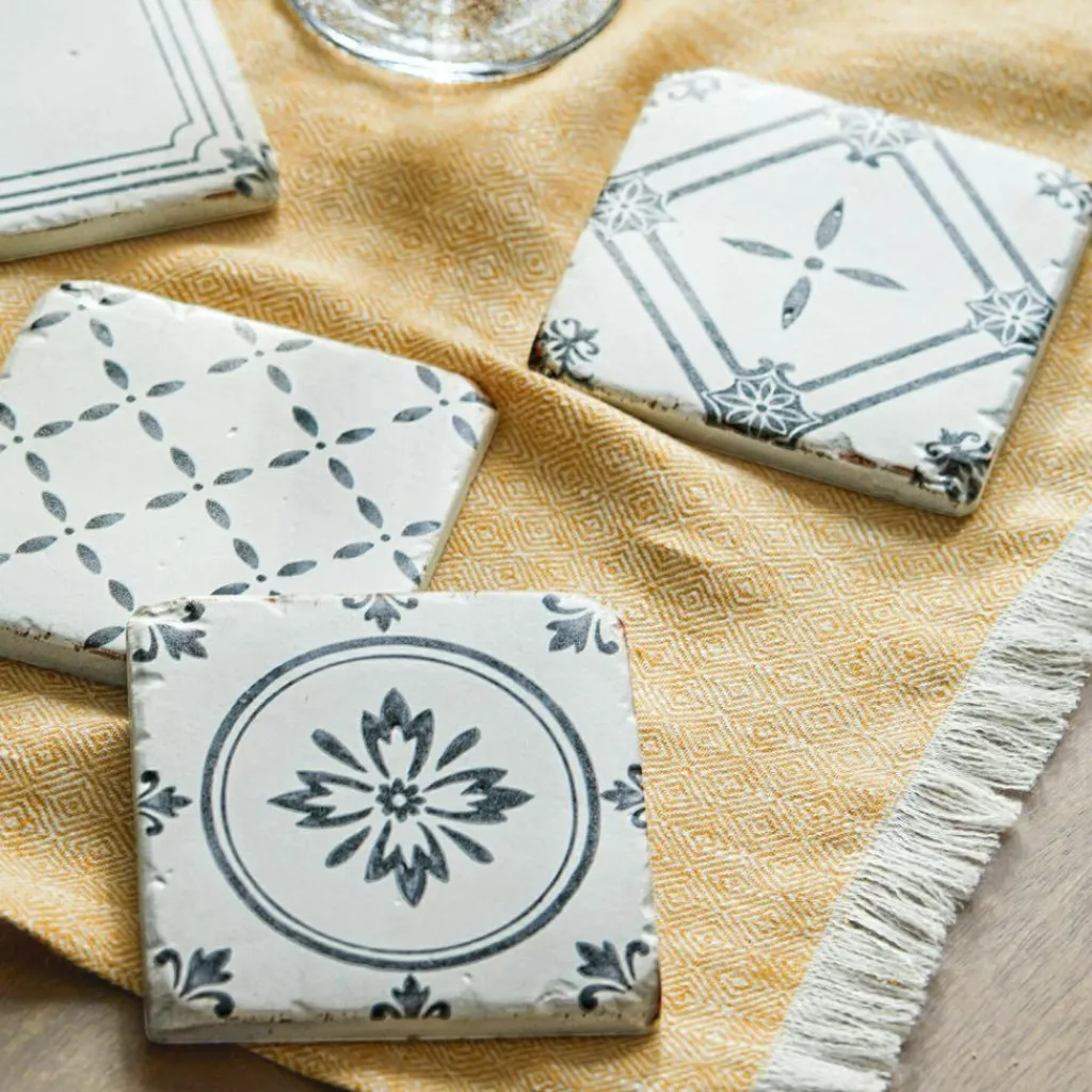 LOBERON Ustensiles De Cuisine|Accessoires De Table*Lot de 4 dessous de verres Emma