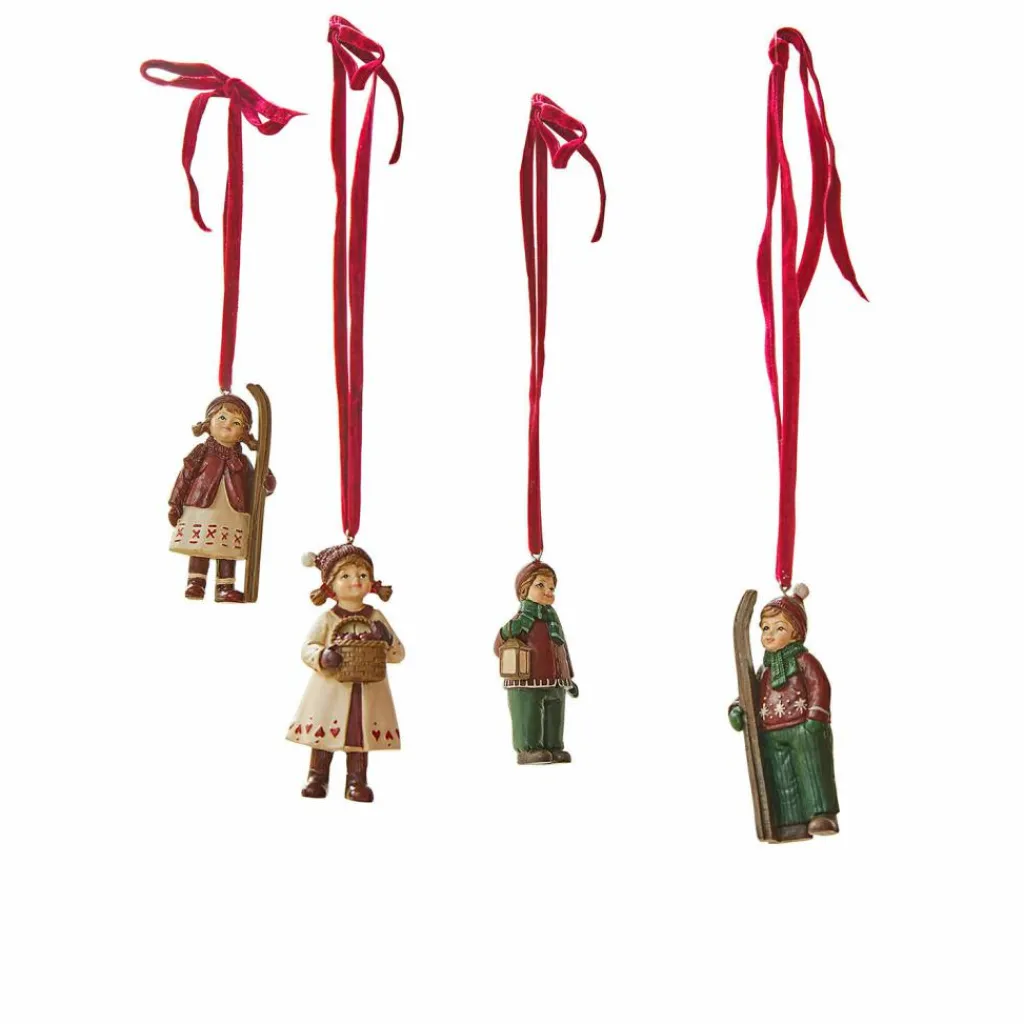 LOBERON Décorations Pour Le Sapin|Figurines De Noël*Lot de 4 figurines à suspendre Helgelund