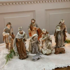 LOBERON Figurines De Noël*Lot de 9 figurines de crèche Caprinas