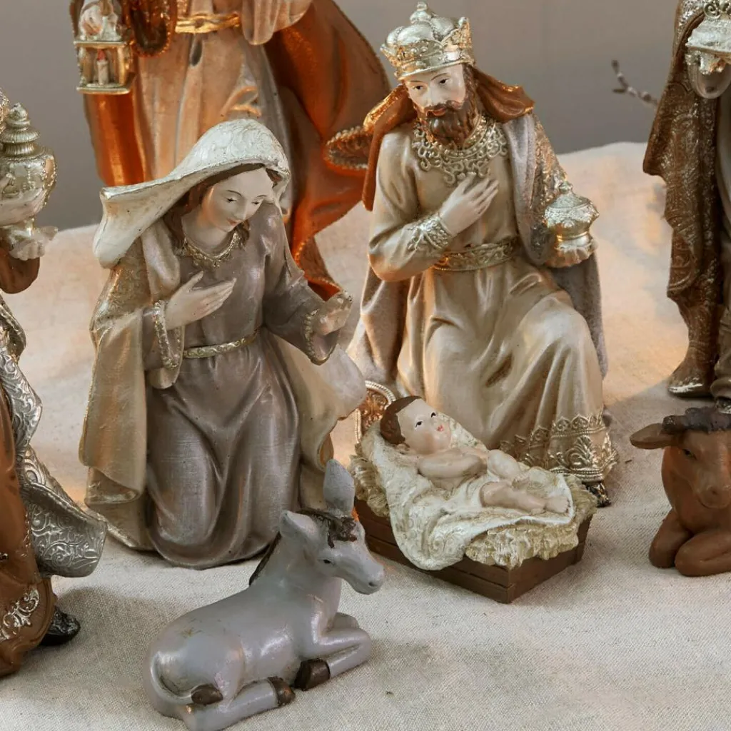 LOBERON Figurines De Noël*Lot de 9 figurines de crèche Caprinas