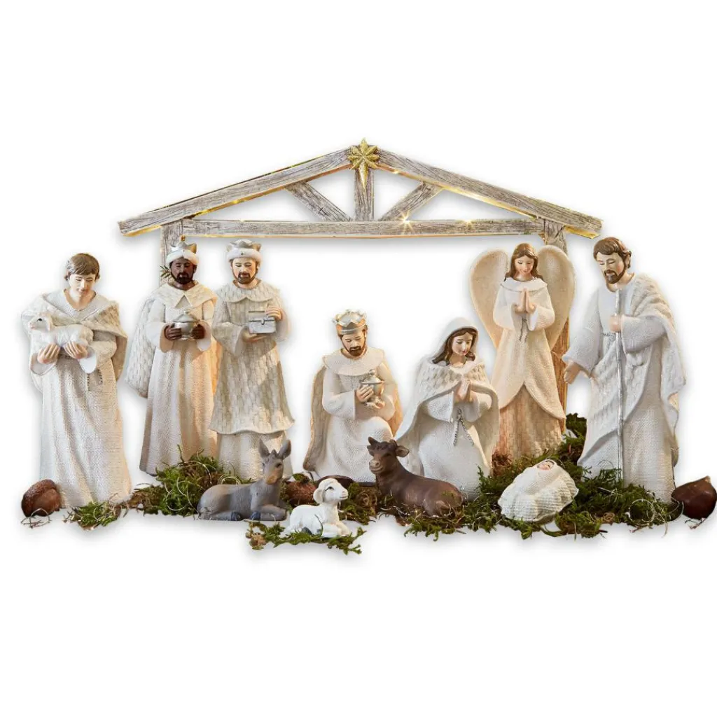 LOBERON Figurines De Noël|Crèches De Noël*Lot de 12 figurines de crèche Santo
