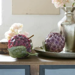 LOBERON Fleurs Séchées Et Artificielles|Décoration*Lot de 2 fleurs décoratives Hortensie