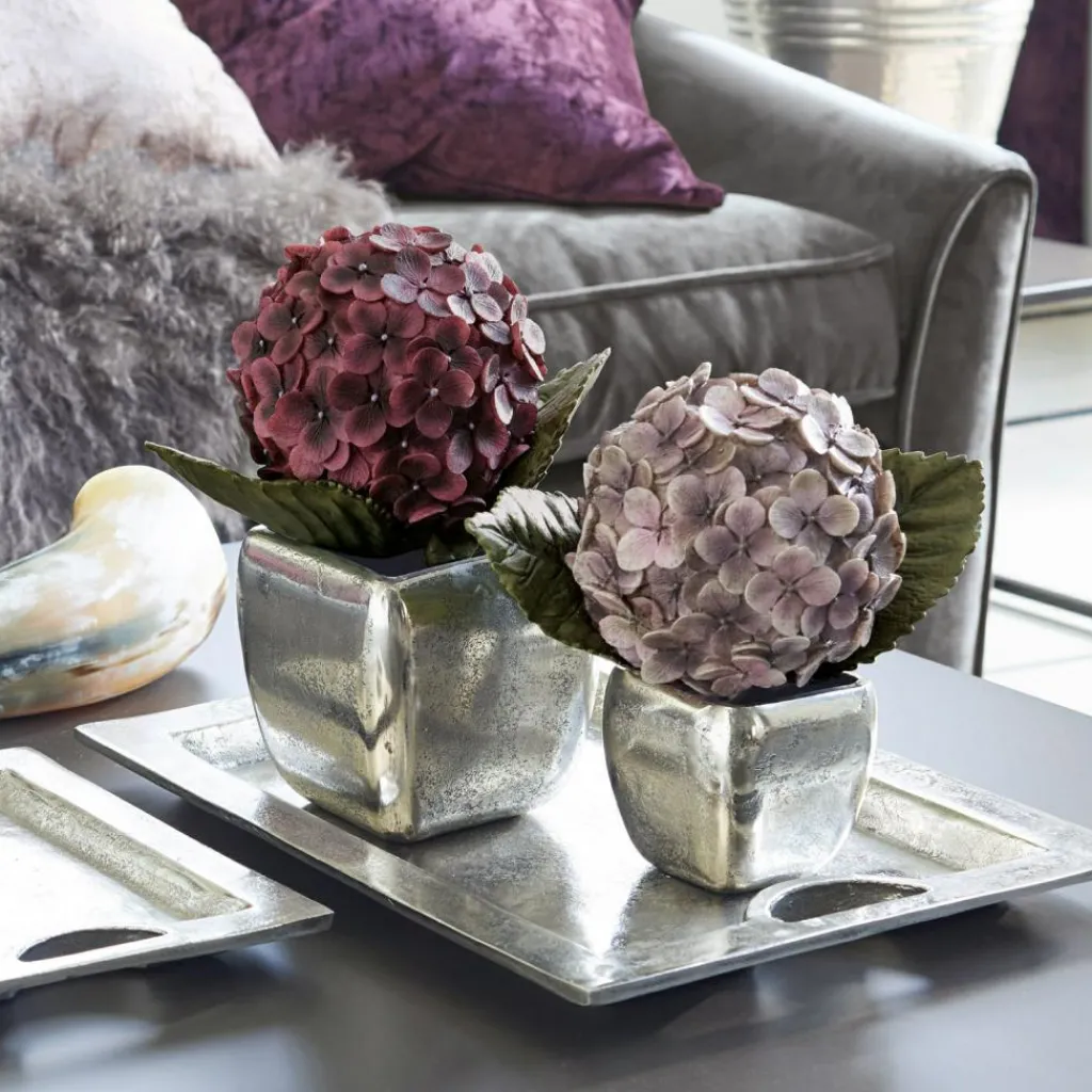 LOBERON Fleurs Séchées Et Artificielles|Décoration*Lot de 2 fleurs décoratives Hortensie