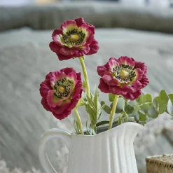 LOBERON Fleurs Séchées Et Artificielles|Décoration*Lot de 3 fleurs décoratives Inara