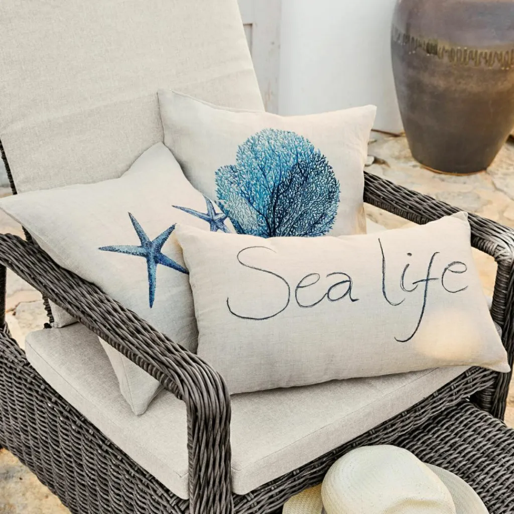 LOBERON Housses|Coussins Et Housses*Lot de 3 housses de coussins Sea life