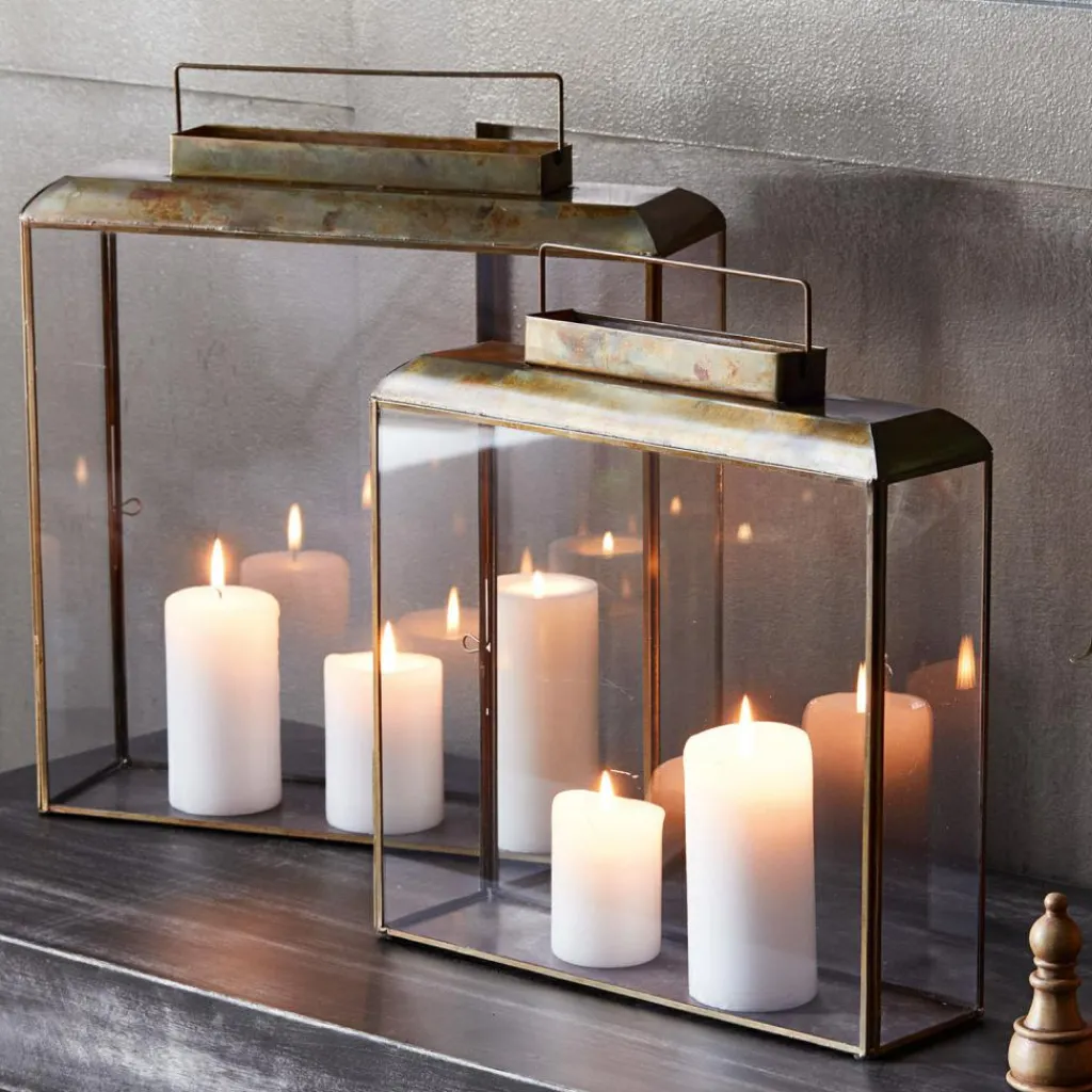 LOBERON Lanternes|Porte-Bougies*Lot de 2 lanternes Estrelle