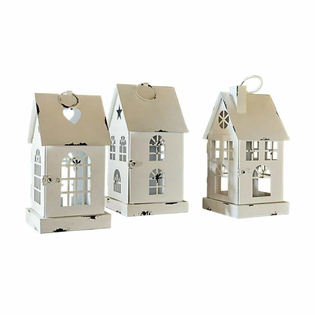 LOBERON Lanternes Led|Décorations Lumineuses*Lot de 3 lanternes LED Village