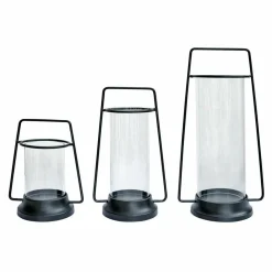 LOBERON Lanternes|Porte-Bougies*Lot de 3 lanternes Mirandel