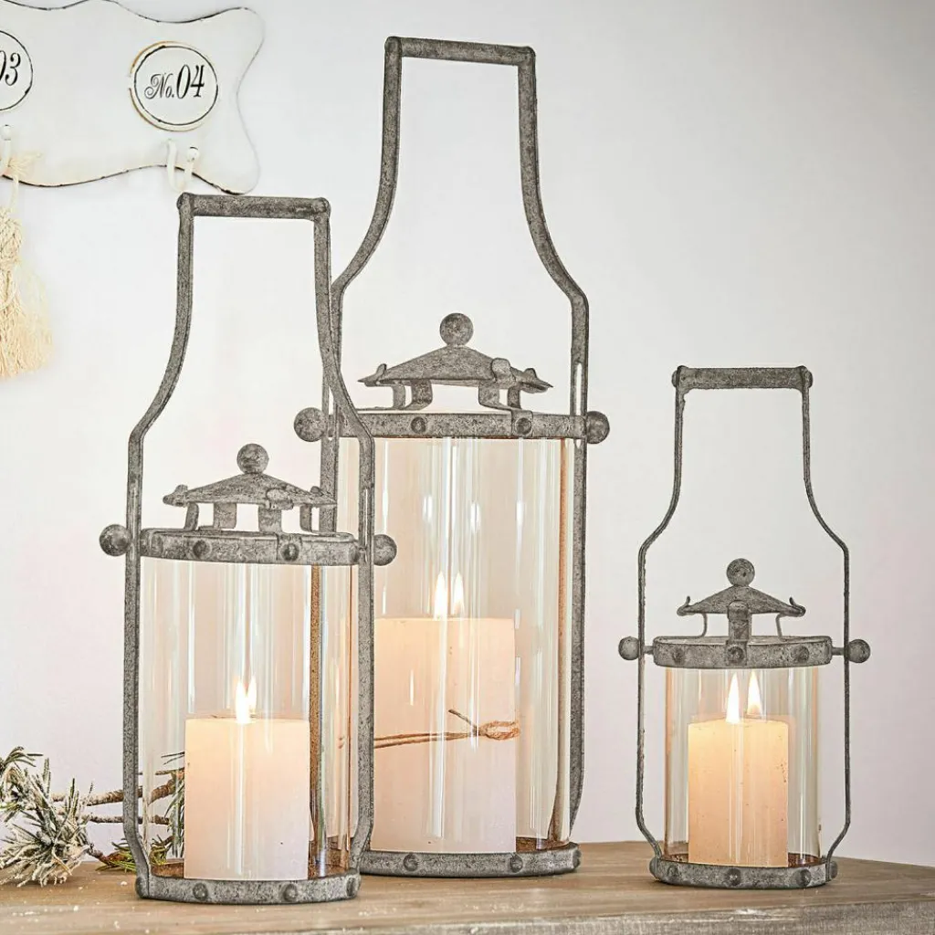 LOBERON Lanternes|Porte-Bougies*Lot de 3 lanternes Nery
