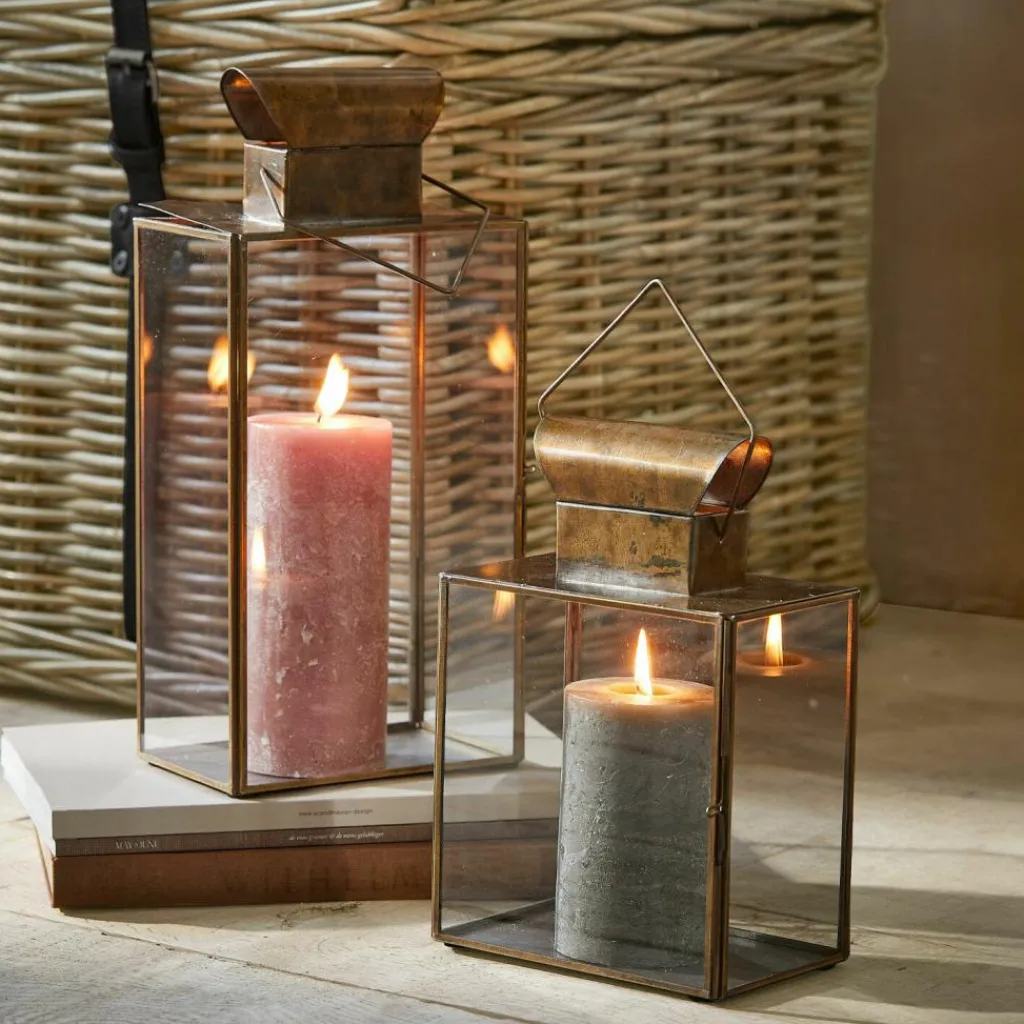 LOBERON Lanternes|Porte-Bougies*Lot de 2 lanternes Pluton