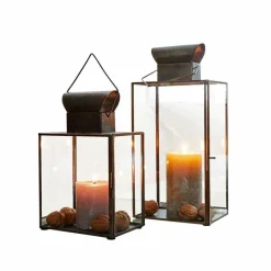 LOBERON Lanternes|Porte-Bougies*Lot de 2 lanternes Pluton