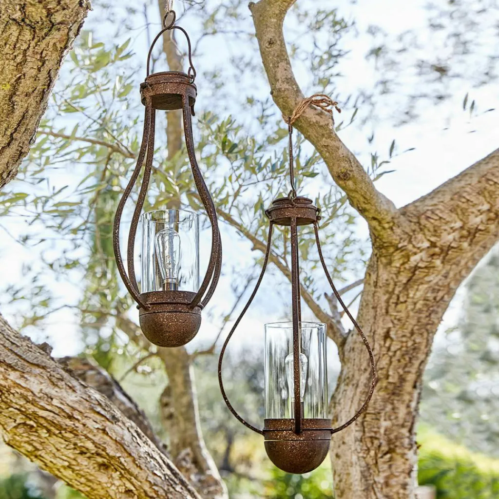 LOBERON Lanternes Led|Lampes Solaires*Lot de 2 lanternes solaires à suspendre Marsa