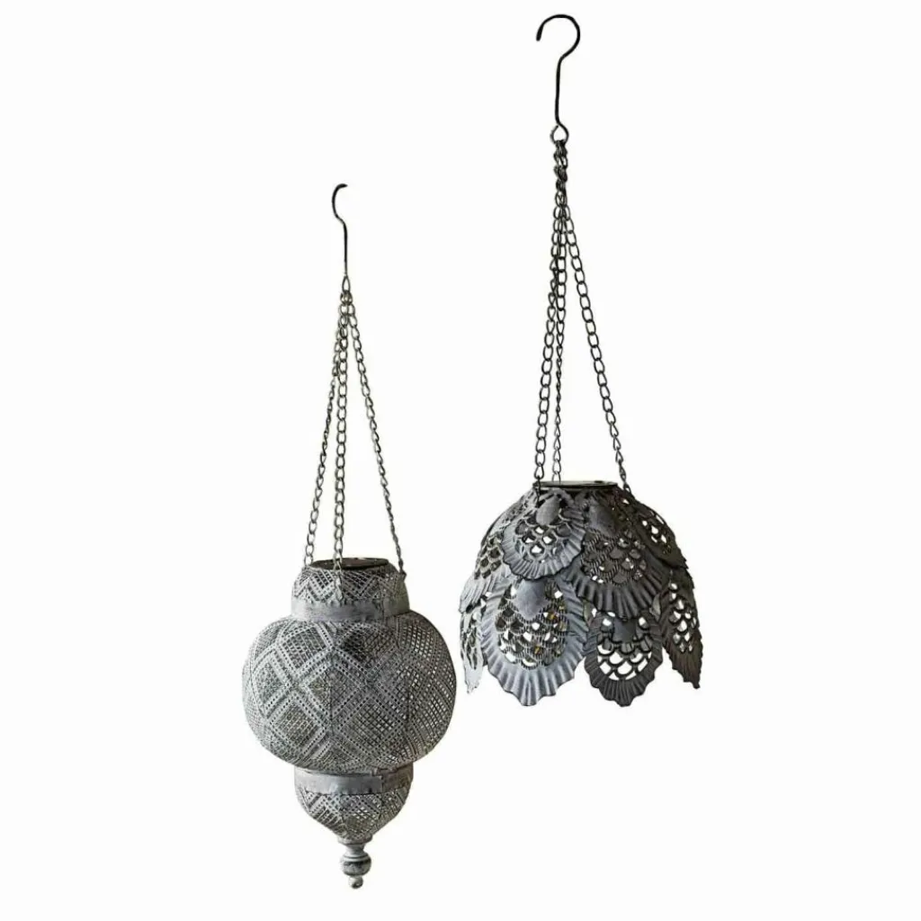 LOBERON Lanternes Led|Lampes Solaires*Lot de 2 lanternes solaires à suspendre Paale