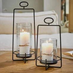 LOBERON Photophores|Porte-Bougies*Lot de 2 lanternes Zevara
