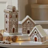 LOBERON Objets Décoratifs De Noël*Lot de 3 maisons décoratives Gabin