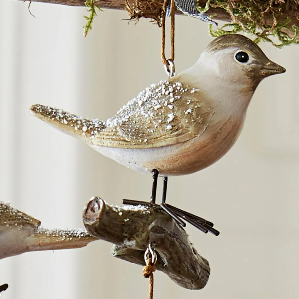 LOBERON Objets Décoratifs|Décoration*Lot de 4 oiseaux Vianne