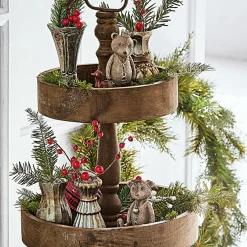LOBERON Figurines De Noël*Lot de 2 oursons décoratifs Bonnal