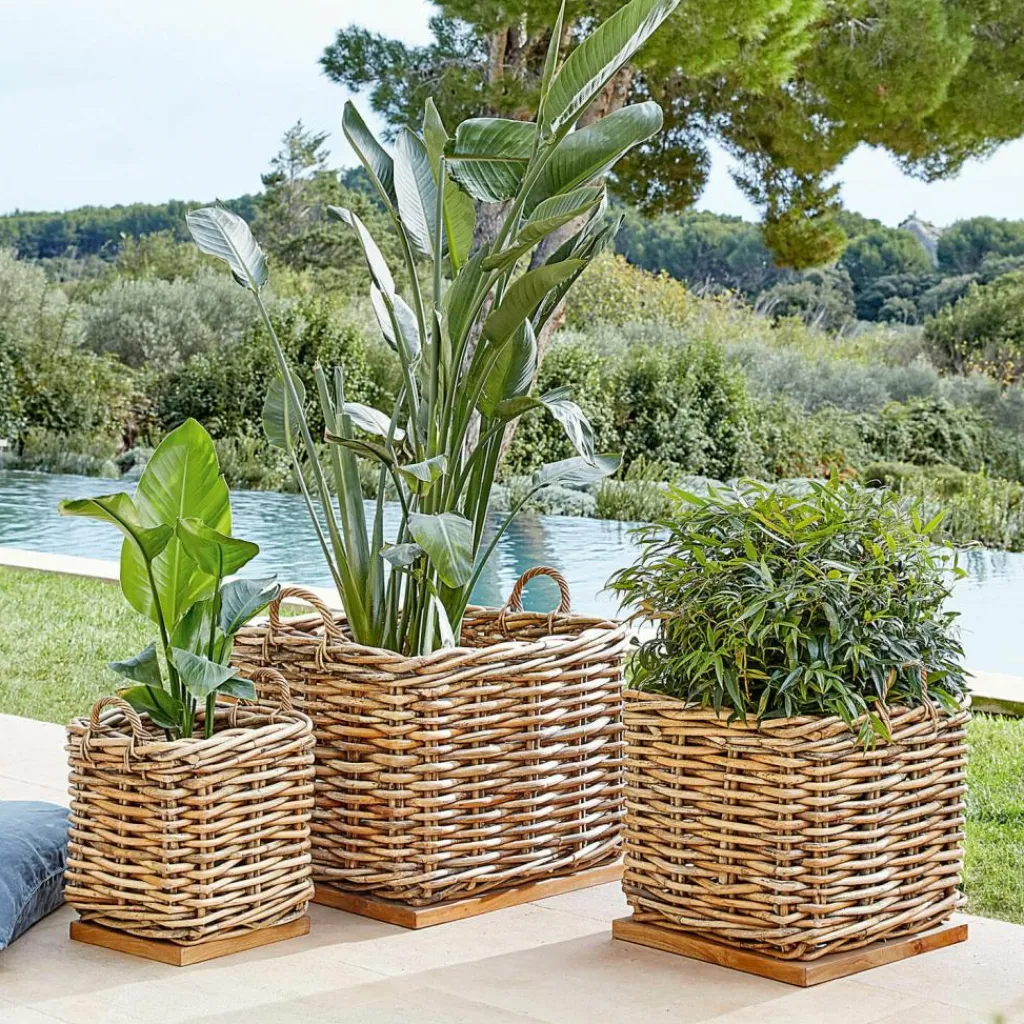 LOBERON Outils De Jardin*Lot de 3 paniers Chalet