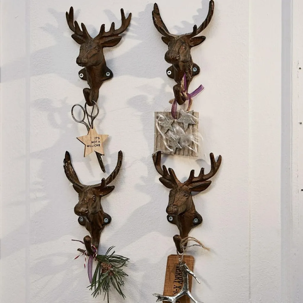 LOBERON Patères Et Étagères Murales|Patères Et Étagères Murales*Lot de 4 patères Deer