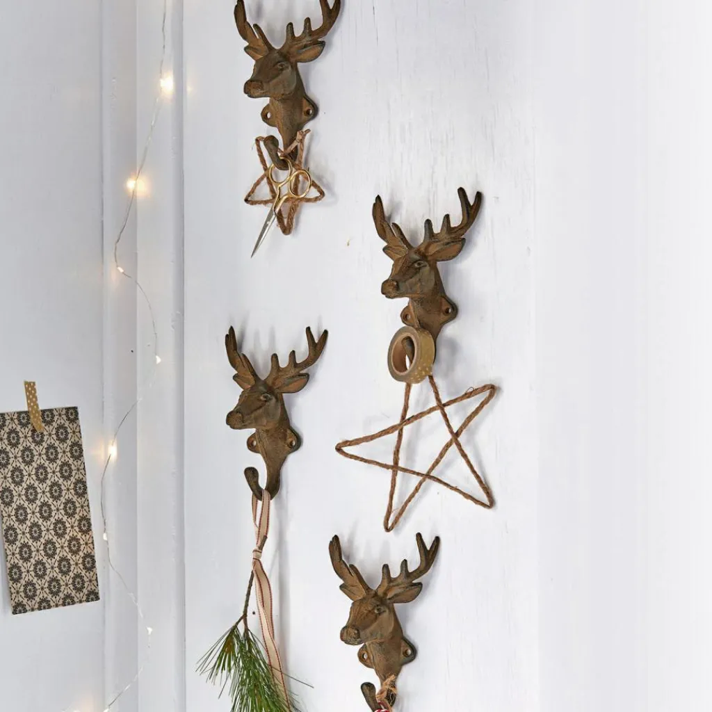 LOBERON Patères Et Étagères Murales|Patères Et Étagères Murales*Lot de 4 patères Deer