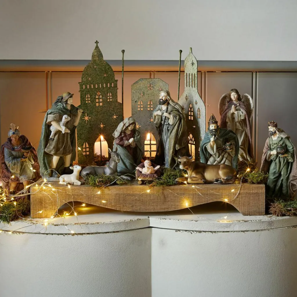 LOBERON Crèches De Noël|Figurines De Noël*Lot de 11 personnages de crèche Luniva