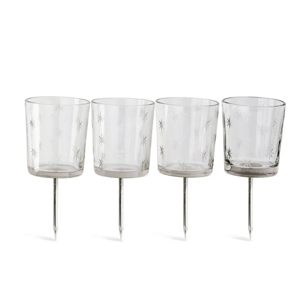 LOBERON Couronnes De L'Avent*Lot de 4 photophores à planter Fenella