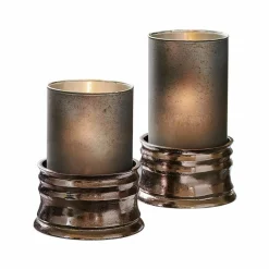 LOBERON Photophores|Porte-Bougies*Lot de 2 photophores Eirun