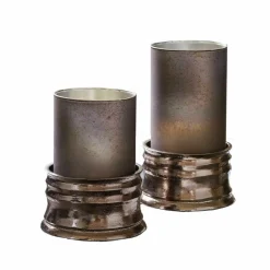 LOBERON Photophores|Porte-Bougies*Lot de 2 photophores Eirun