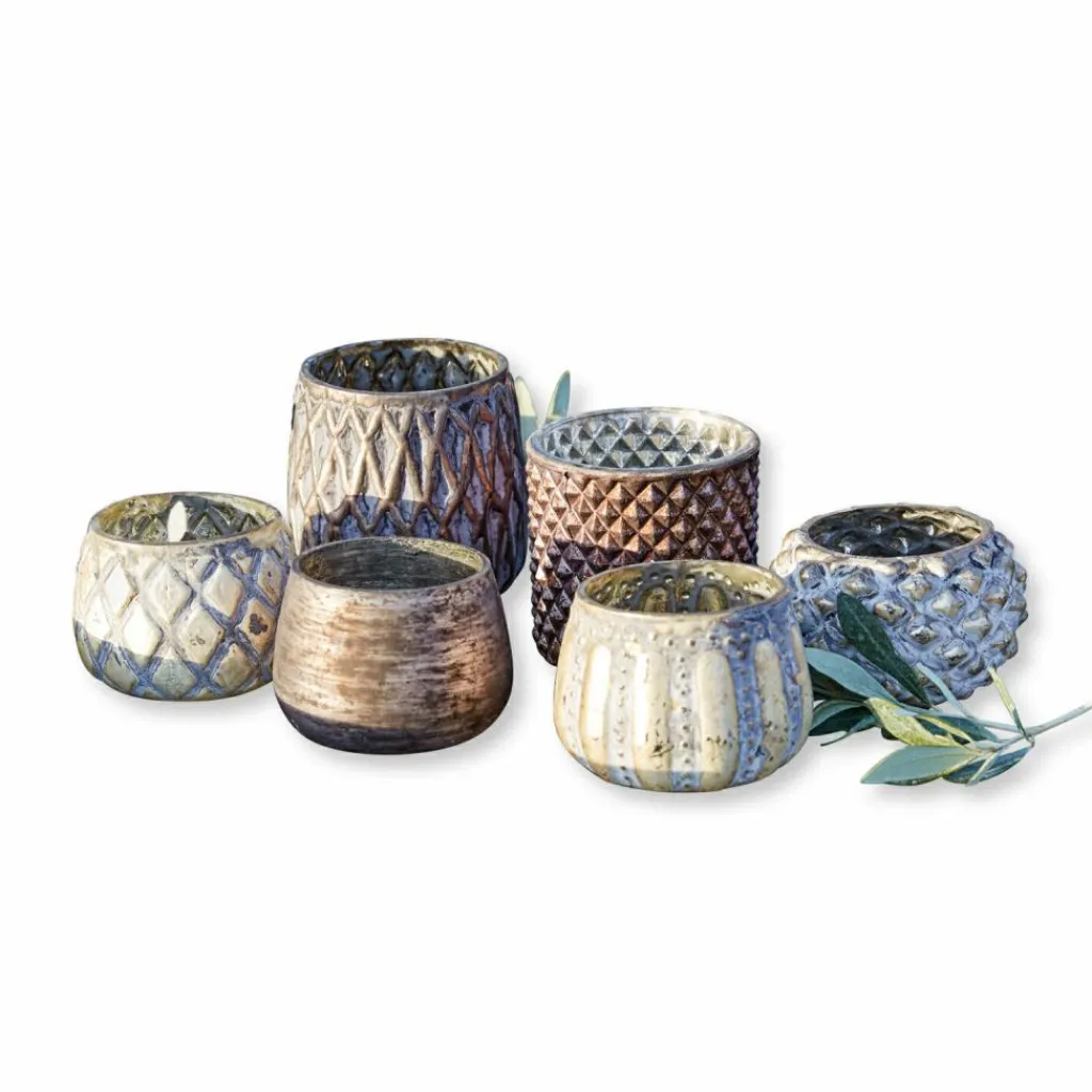 LOBERON Photophores|Porte-Bougies*Lot de 6 photophores Fajolle