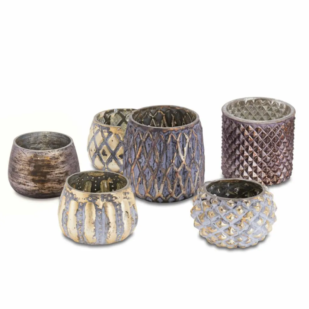 LOBERON Photophores|Porte-Bougies*Lot de 6 photophores Fajolle
