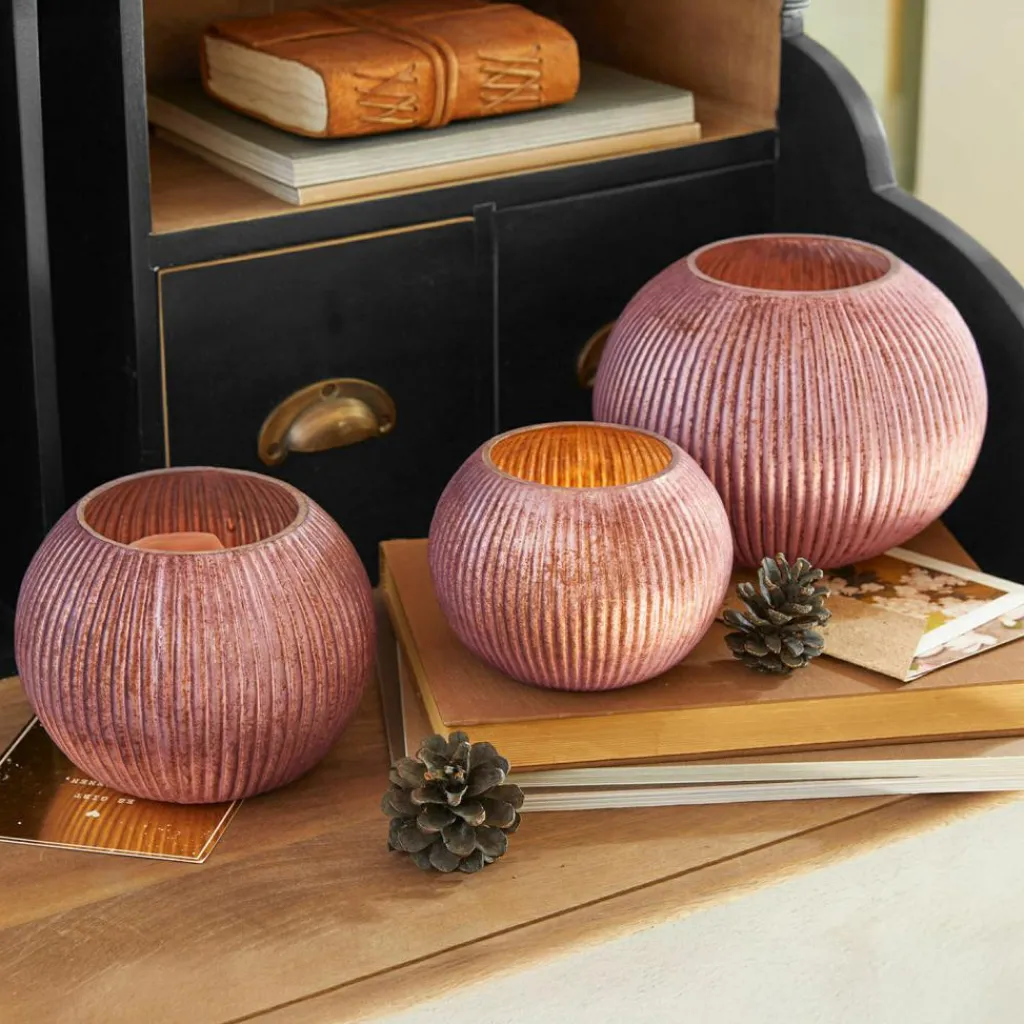 LOBERON Photophores|Porte-Bougies*Lot de 3 photophores Jalimeen