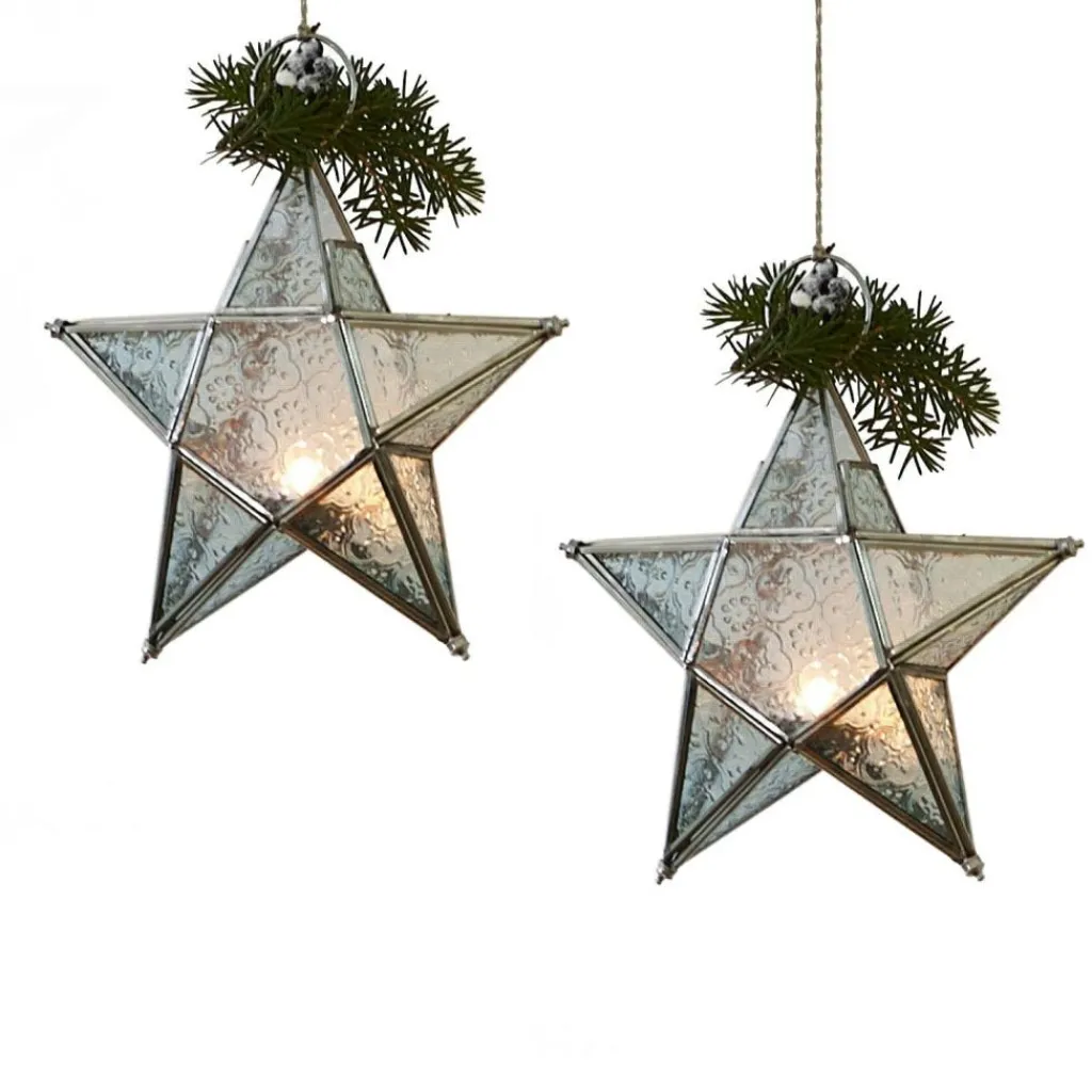 LOBERON Objets Décoratifs De Noël*Lot de 2 photophores Kian