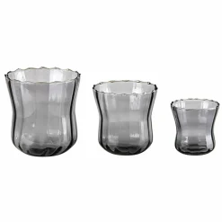 LOBERON Photophores|Porte-Bougies*Lot de 3 photophores Lovire