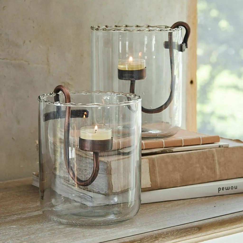 LOBERON Photophores|Porte-Bougies*Lot de 2 photophores Lynn