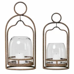 LOBERON Photophores|Porte-Bougies*Lot de 2 photophores Émilisse