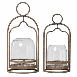 LOBERON Photophores|Porte-Bougies*Lot de 2 photophores Émilisse