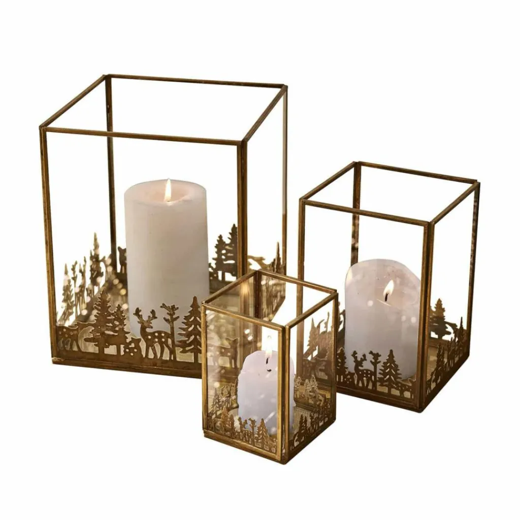 LOBERON Photophores, Chandeliers Et Lanternes*Lot de 3 photophores Solenda